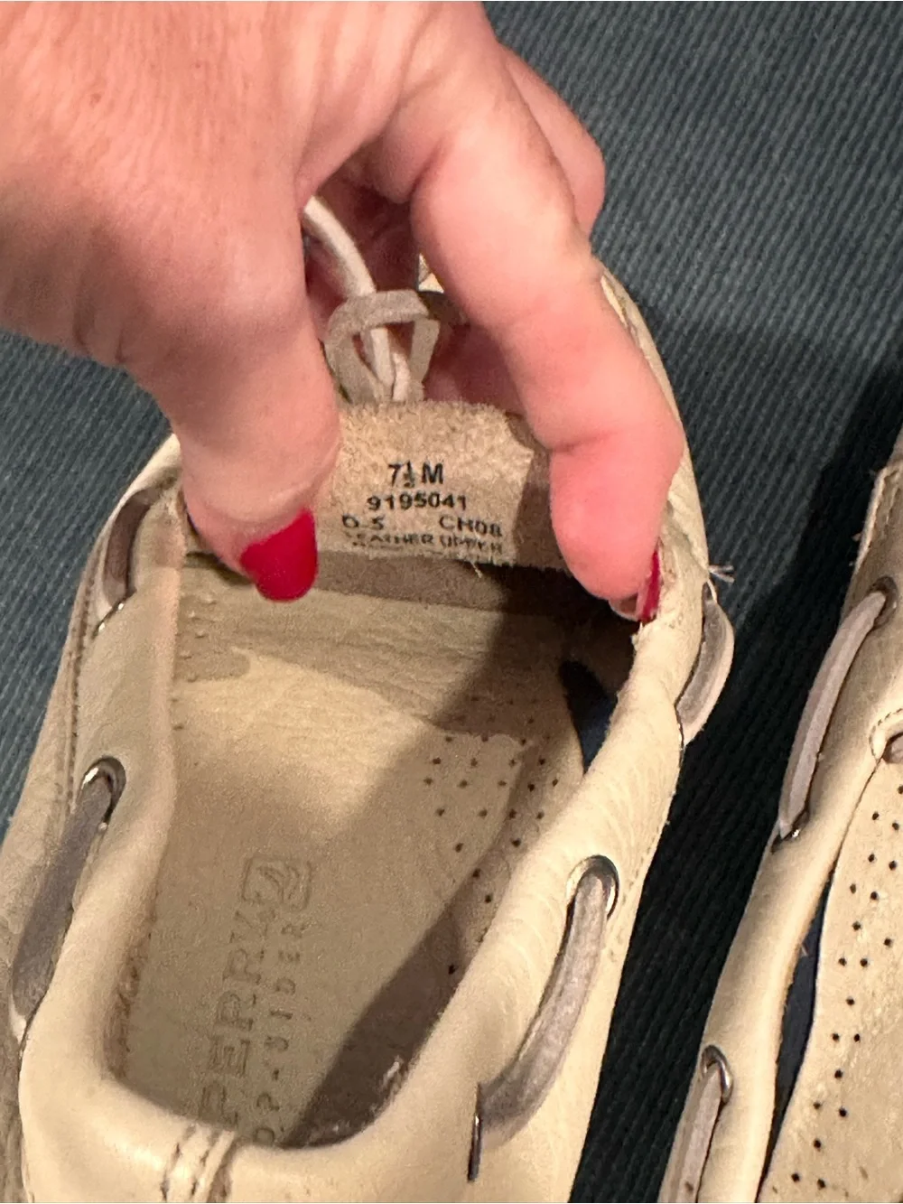 Sperry Tan Leather Boat Moccasins